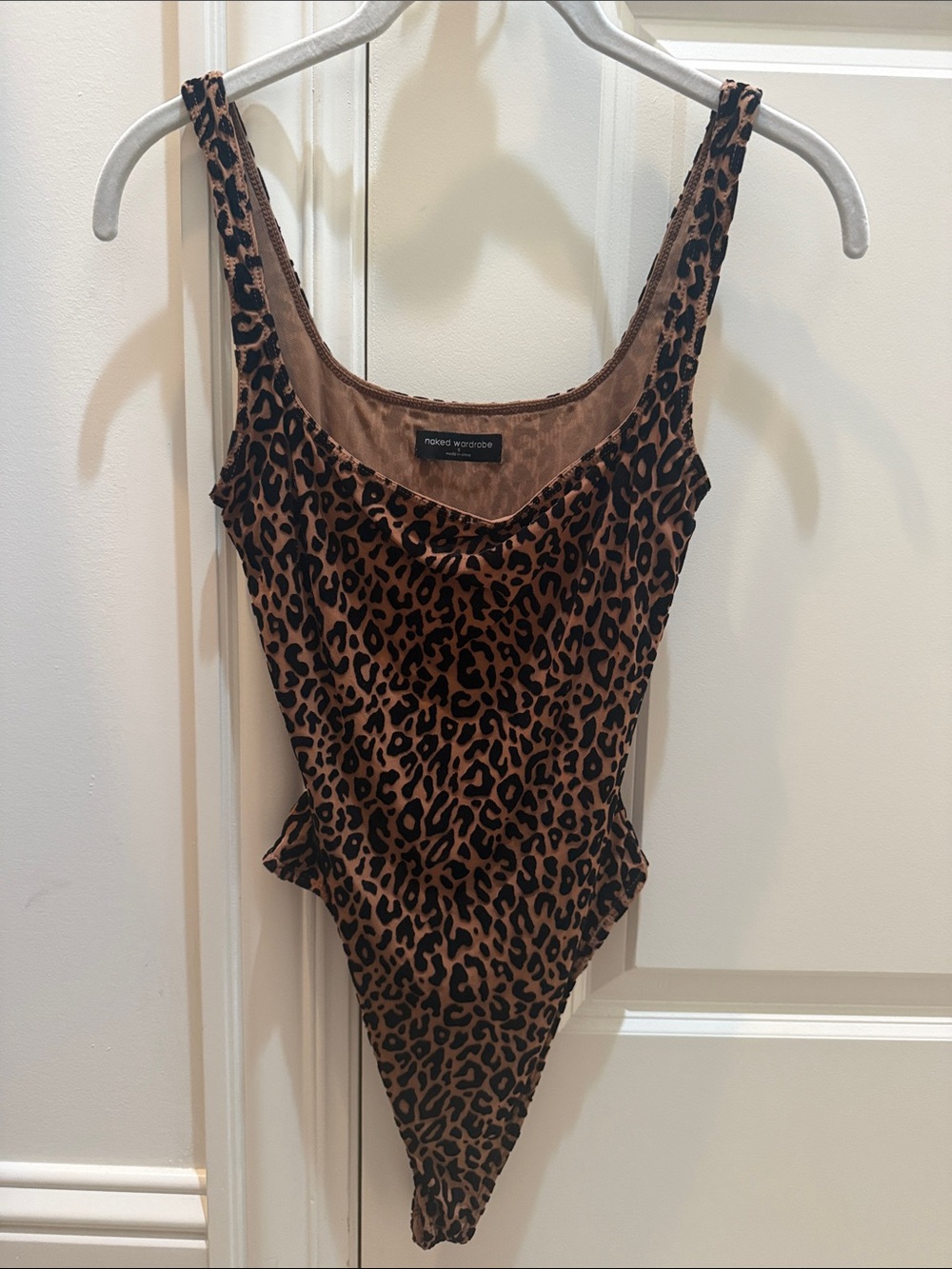 Brown Leopard Print Bodysuit